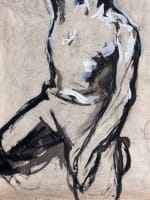 Dessin Jean Terles Beaux Arts portrait d'homme à genoux torse nu académie 1930 - Miniature 5