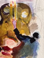 Ancien dessin cheminot locomotive animée illustration Jean Terles Art Deco - Miniature 4