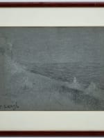 Ancien dessin bord de mer Vue de Collioure paysage marine Achille Laugé 1920 - Miniature 7