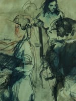 Ancien dessin portrait atelier modèle beaux arts Jean Terles art déco - Miniature 4