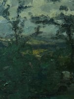 Tableau ancien Bretagne impressionniste la gardienne d'oies Henri Saintin XIXe - Miniature 6