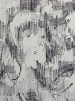 Ancien dessin plume sur papier, signé Marcel Hamsell couple enlacé 1972 Judaïca - Miniature 2