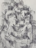 Ancien dessin plume sur papier, signé Marcel Hamsell couple enlacé 1972 Judaïca - Miniature 3