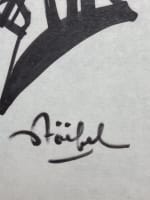 Ancien dessin, feutre signé Edgar Stoebel figure abstraction école de Paris - Miniature 4