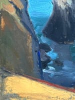 Ancien tableau Belle-Île Port-Coton marine Bretagne ent. Édouard Doigneau n°3 - Miniature 4