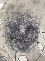 Ancienne petit lavis et encre, signé Germaine Nordmann fleurs Israël Judaïca - Miniature 2