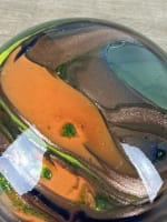 Verre design presse-papiers Michèle Luzoro vintage sulfure design XX Novaro - Miniature 6