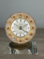 Ravissant petit réveil voyage Lancel Paris Kaiser vintage 1950 montre collection - Miniature 3