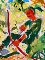 Aquarelle Jean Terles portrait Robin des Bois Ivanhoé Sherwood Archer Arbre - Miniature 3