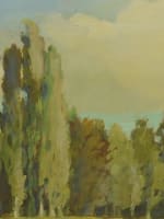 Beau tableau paysage bord de rivière bicouac camp de scout vacance signé Robert - Miniature 6