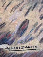 Ancien dessin provençal Albert Martin marine bateau lettre du peintre Marseille - Miniature 3