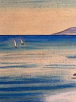 Ancien dessin provençal Albert Martin marine bateau lettre du peintre Marseille - Miniature 5