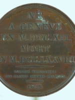 Belle médaille bronze portrait collection Jean Jacques Rousseau XIXe Dubois - Miniature 3