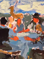 Peinture Jean Terles repas champêtre animé provençal musique banquet - Miniature 4