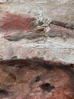 Tableau ancien portrait jeune fille assise chapeau chaise jardin impressionniste - Miniature 4