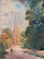 Ancien dessin étude de monument jardin Jean Terles Art Deco - Miniature 4