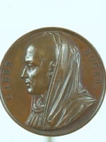 Ancienne médaille bronze portrait de collection l'abbé Suger Depaulis 1817 - Miniature 1