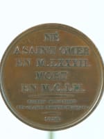 Ancienne médaille bronze portrait de collection l'abbé Suger Depaulis 1817 - Miniature 3