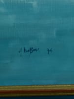 Tableau moderne grande marine bateaux au port drapeau mouillage Océan Dubois - Miniature 8