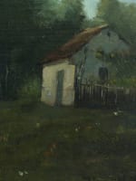 Beau tableau ancien promeneur au bord d'une rivière signé Trouillebert sv Corot - Miniature 5