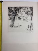 Ancienne gravure signée Eugène Corneau "Dans la ferme" Berry Canard - Miniature 4