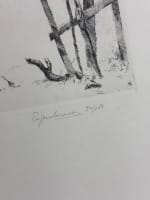 Ancienne gravure signée Eugène Corneau "Dans la ferme" Berry Canard - Miniature 5