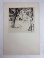 Ancienne gravure signée Eugène Corneau "Dans la ferme" Berry Canard - Miniature 7