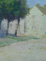 Beau petit tableau impressionniste paysage chemin arboré XIXe - Miniature 6