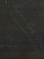 Beau petit tableau impressionniste paysage chemin arboré XIXe - Miniature 7