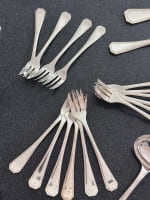 Ancienne ménagère Christofle Art Déco América Luc Lannel design 84 pièces - Miniature 6