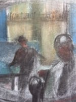 Dessin Jean Terles Beaux Arts portrait atelier sculpteur miroir pastel 1930 - Miniature 3