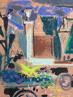 Dessin Jean Terles Beaux Arts étude surréaliste pastel 1930 - Miniature 3