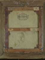 Tableau ancien portrait jeune femme dans l'atelier poêle Guerin Japon expo1907 - Miniature 9