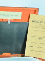 Ancien polygraphe Blancher reproduction écriture dessin gravure litho boîte coll - Miniature 3