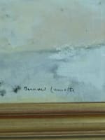 Grand tableau paysage animé Bernard Lamotte place Saint-Sernin Toulouse art déco - Miniature 6