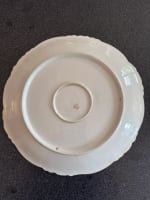 Grand plat porcelaine Limoges scène galante antique muse musique lyre J.F - Miniature 8