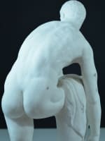 Ancien statue sculpture antique portrait Hermes nu sandale Cincinnatus XIXe - Miniature 5