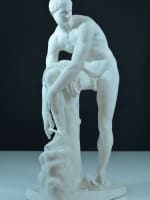 Ancien statue sculpture antique portrait Hermes nu sandale Cincinnatus XIXe - Miniature 12