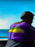 Tableau moderne paysage Martinique marine François Malbreil voyage tropique HST - Miniature 5