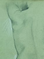 Ancien tableau portrait jeune femme nue de dos Paris Jean Terles Art Déco 1930 - Miniature 4