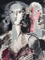 Beau dessin moderne Jean-Claude Bedard Pau portrait trois femmes 1957 - Miniature 6