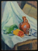 Beau tableau art déco jeune femme nue dans l'atelier paravent Rolland Rotges 1930 - Miniature 8