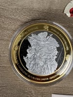 Lot 2 médailles 7 cm – Centenaire 14-18 Marianne République bronze certificat - Miniature 5