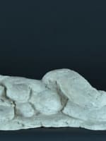 Ancienne statue sculpture en plâtre atelier étude nu féminin allongé maternité - Miniature 2