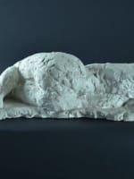 Ancienne statue sculpture en plâtre atelier étude nu féminin allongé maternité - Miniature 5