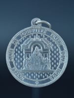 19thc silver religious medal, pendant Virgin Our lady of Fourviere signed Penin - Miniature 3