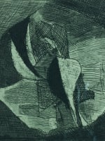 Ancienne gravure design tapisserie Jan Hladik Tchèque abstrait modern art - Miniature 1