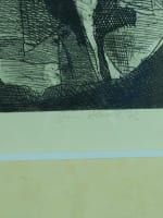 Ancienne gravure design tapisserie Jan Hladik Tchèque abstrait modern art - Miniature 5