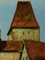 Beau tableau ancien vue animée fiacre Rothenburg Gemälde Allemagne Bavière Wolff - Miniature 11