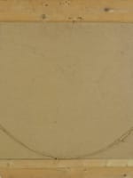 Grand tableau ancien paysage montagne chalet bois cadre trompe l'oeil Alpes - Miniature 11